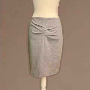 Rivamonti for Saks Fifth Avenue Heather Gray Pintuck-Detailed Knit Pencil Skirt